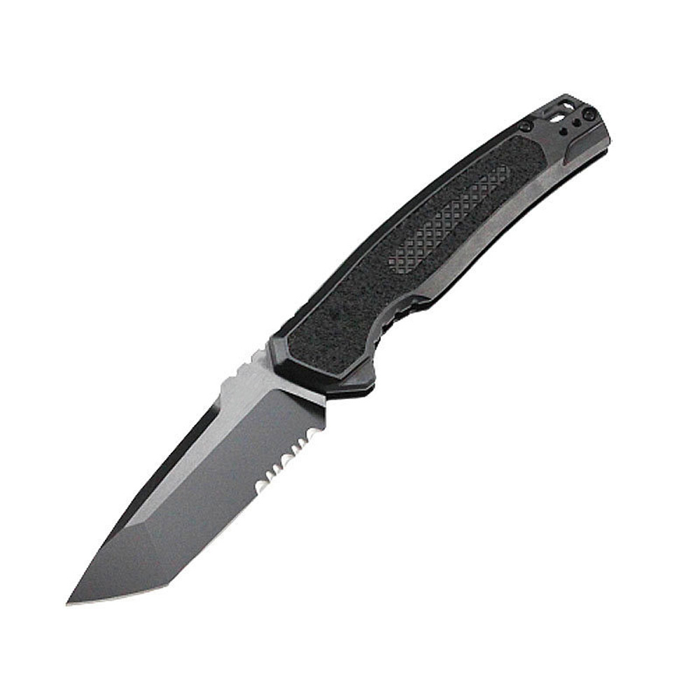KS 7105 Launch 16 Tactical Knife CPM154 Titanium Coated Serrated Blade CNC Aviation Aluminum Handle Outdoor Camping Hiking EDC Pocket Knives with Reta