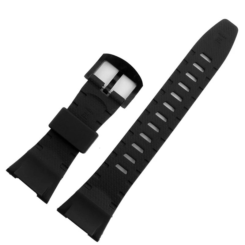 Watchband For Casio PRG-110Y/PRW-1300Y Watch bands Black Silicone Rubber Strap For men Bracelet 240125