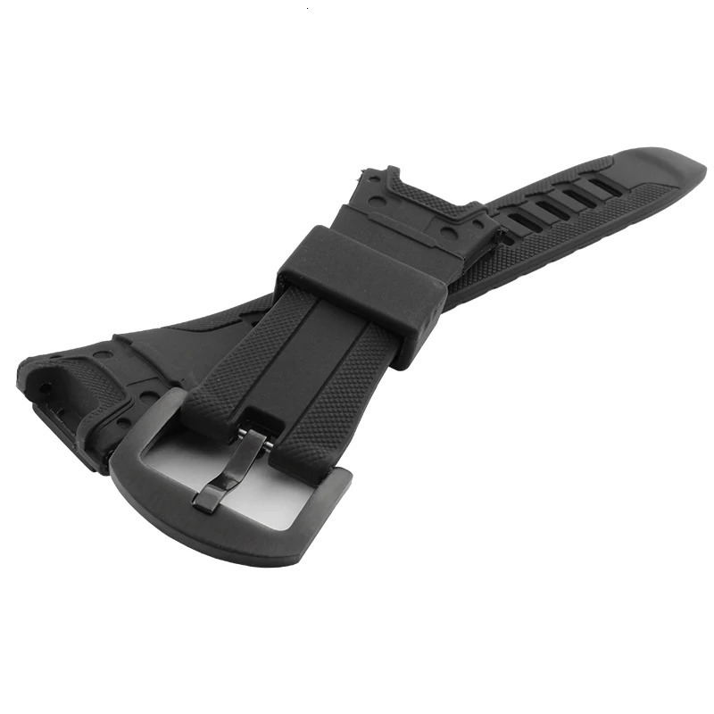 Watchband For Casio PRG-110Y/PRW-1300Y Watch bands Black Silicone Rubber Strap For men Bracelet 240125