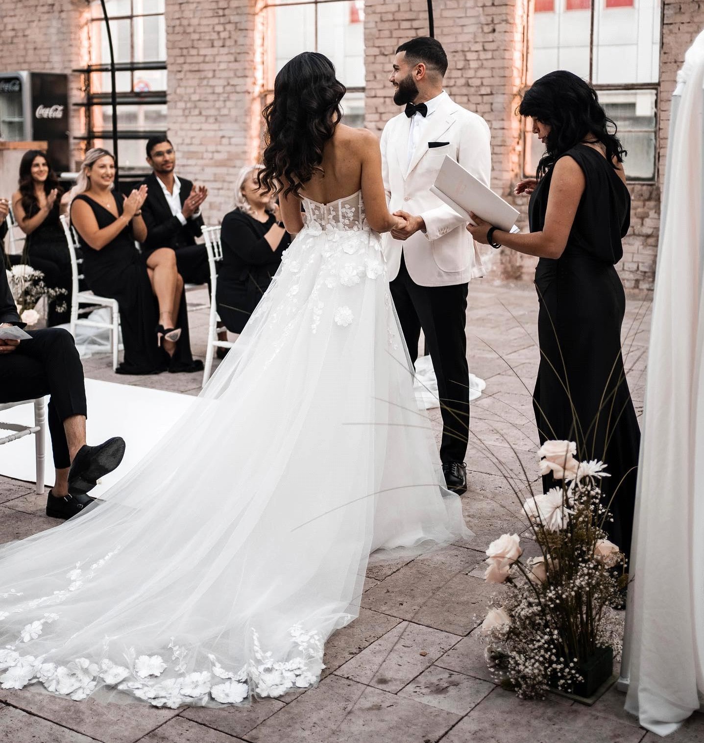 Lace Summer Bohemian Tulle Wedding Dresses A Line Sweetheart Backless Appliques Split Long Bridal Gowns BC18156 ppliques