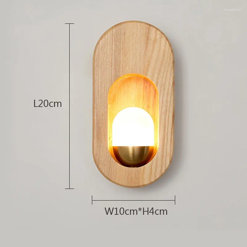 Lamps Wall Minimalist LED Wooden Lamp Nordic Decorative Strip Light For Bedroom Living Room Dining Study Aisle Home Illuminations