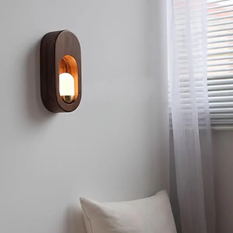 Lamps Wall Minimalist LED Wooden Lamp Nordic Decorative Strip Light For Bedroom Living Room Dining Study Aisle Home Illuminations