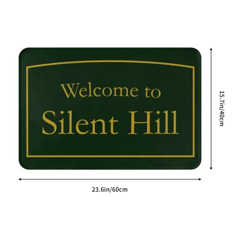 Welcome To Silent Hill Entrance Doormat AntiSlip Front Door Mat Home Decoration Bathroom Floor Carpet for Living Room 240131