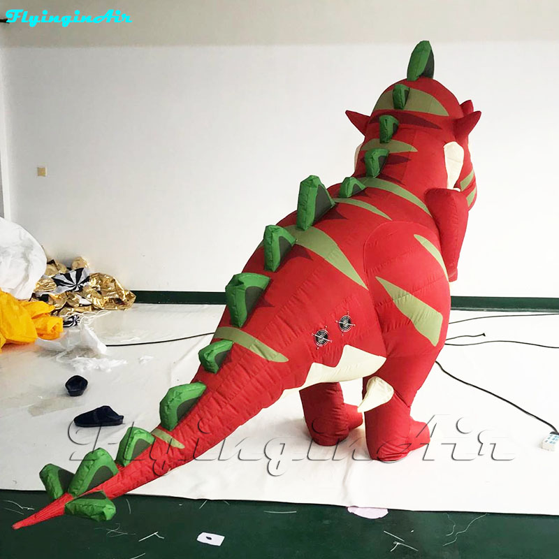 wholesale 2.5m Inflatable Dragon Costume Mall/Street/Event Walking Dragon Cute Red Blow Up Baby Dinosaur Suit