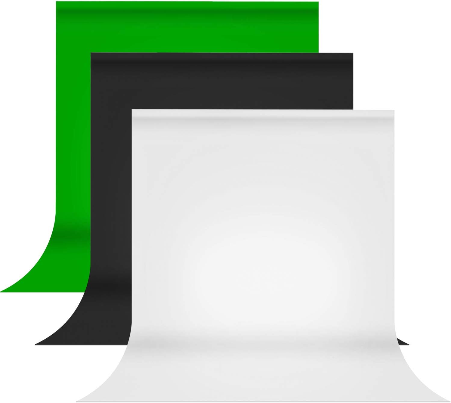 3 X 6M Photography Backdrops Green White Black Screen Chromakey Shooting Background Cloth For Photo Studio Photograph Portrait Background Video Live