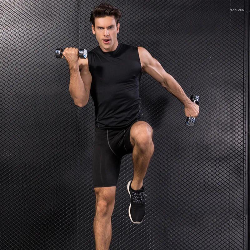 Men's Tank Tops Men Bodybuilding Top Quick Dry Basketball Gym T-Shirt Male Compression Sleeveless Shirt Fitness Vest Singlets Man Clothing