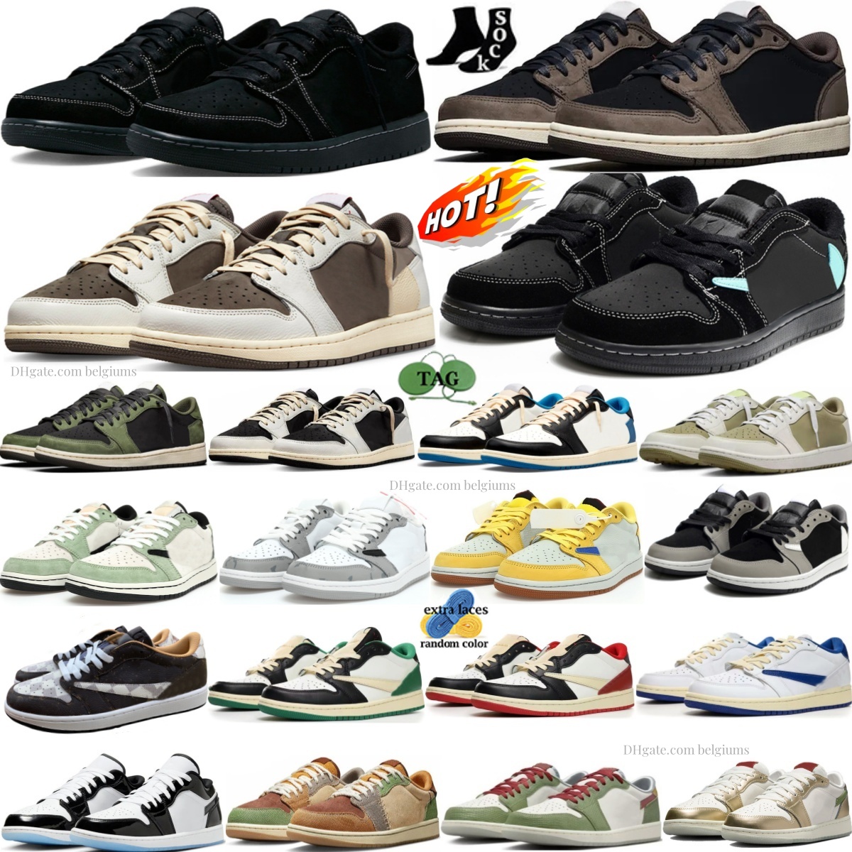 1 Low Basketball 1s Sneakers Mocha Shoes Reverse Olive Black Phantom Fragment Concord Bred Toe Panda women mens Lucky Green Triple White Mens Women Trainers