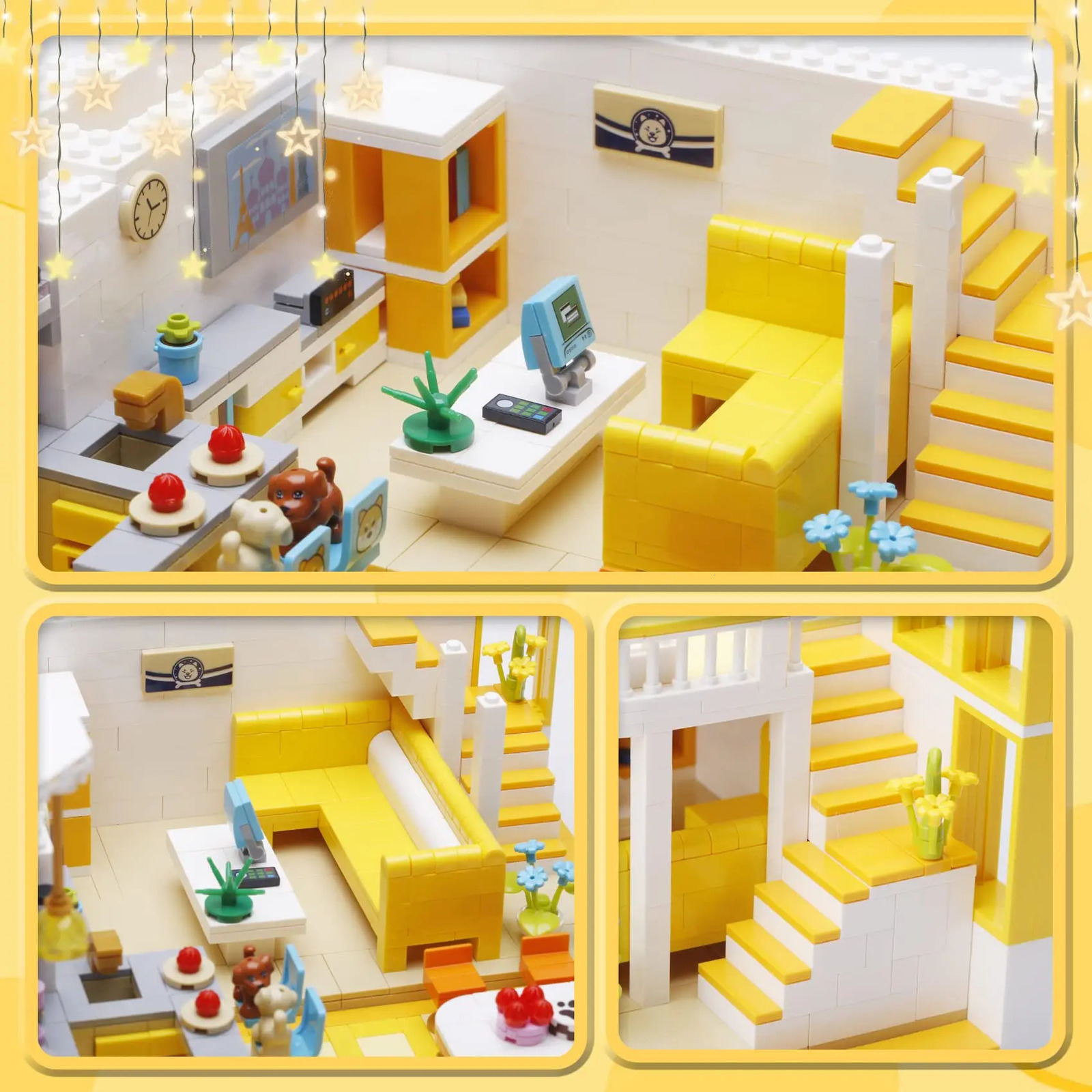 ToylinX 1048PCS Doggy House Building Blocks Creative Ideals Building Blocks Gift for Girls or Adults to Play with Friends 240131