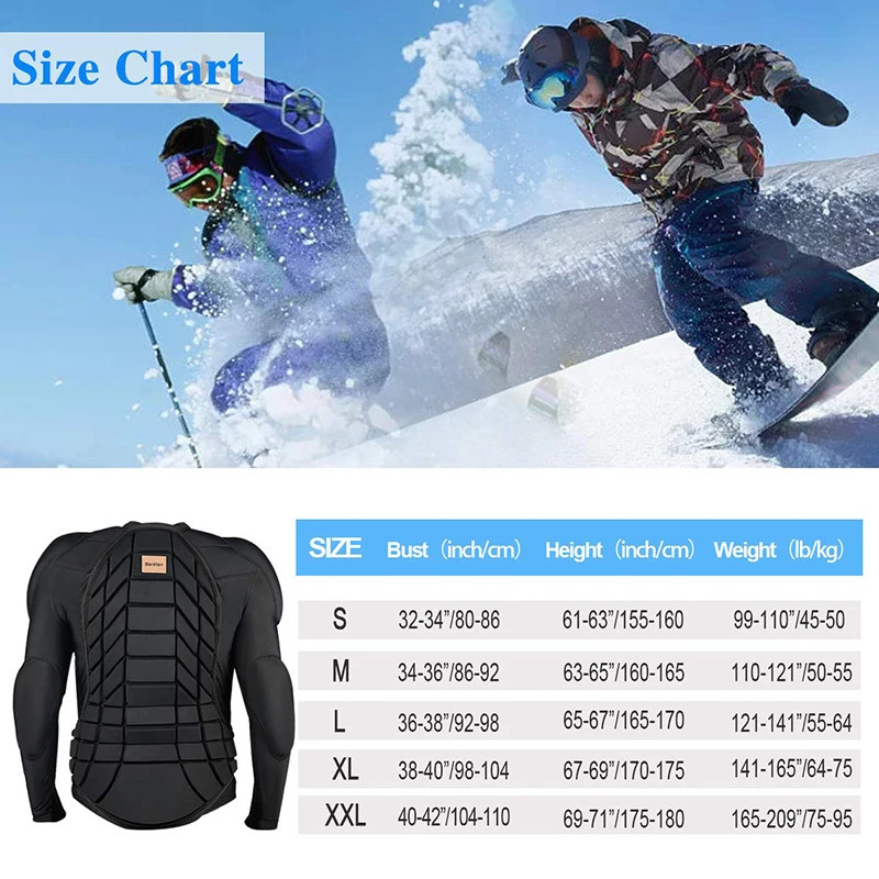 BenKen Skiing Anti-Collision Sports Shirts Ultra Light Protective Gear Outdoor Sports Anti-Collision Armor Spine Back Protector 240131
