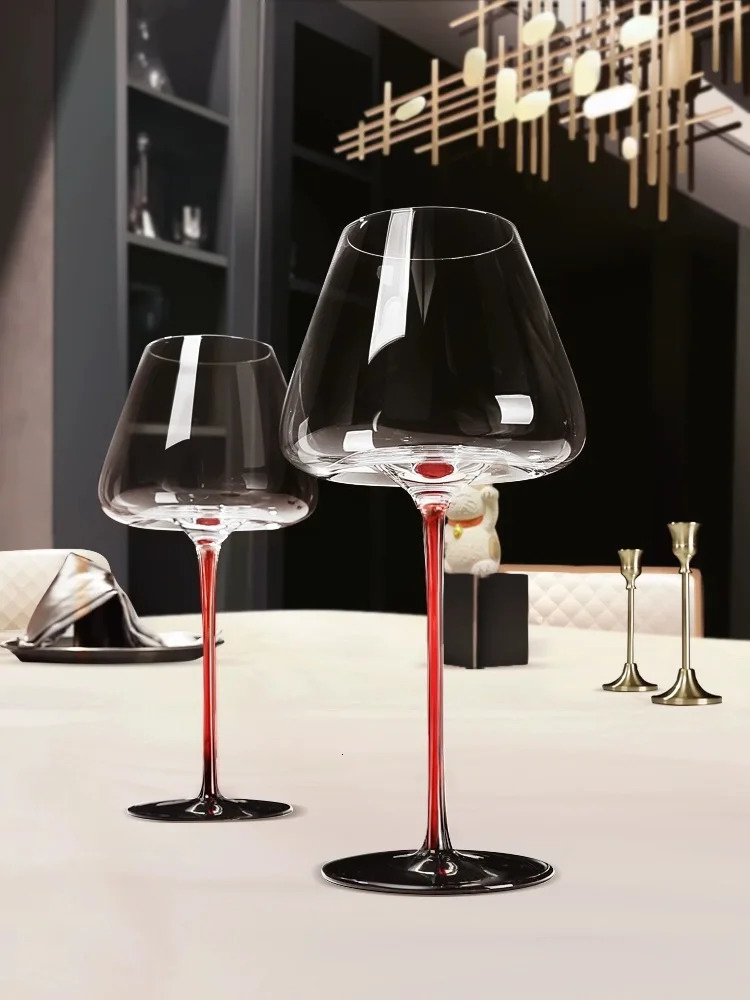 Red Wine Glasses High Wine Glass Set Home High Value Crystal Glass Burgundy Wine Glass High 720ml Large Capacity Bar Barware 240127