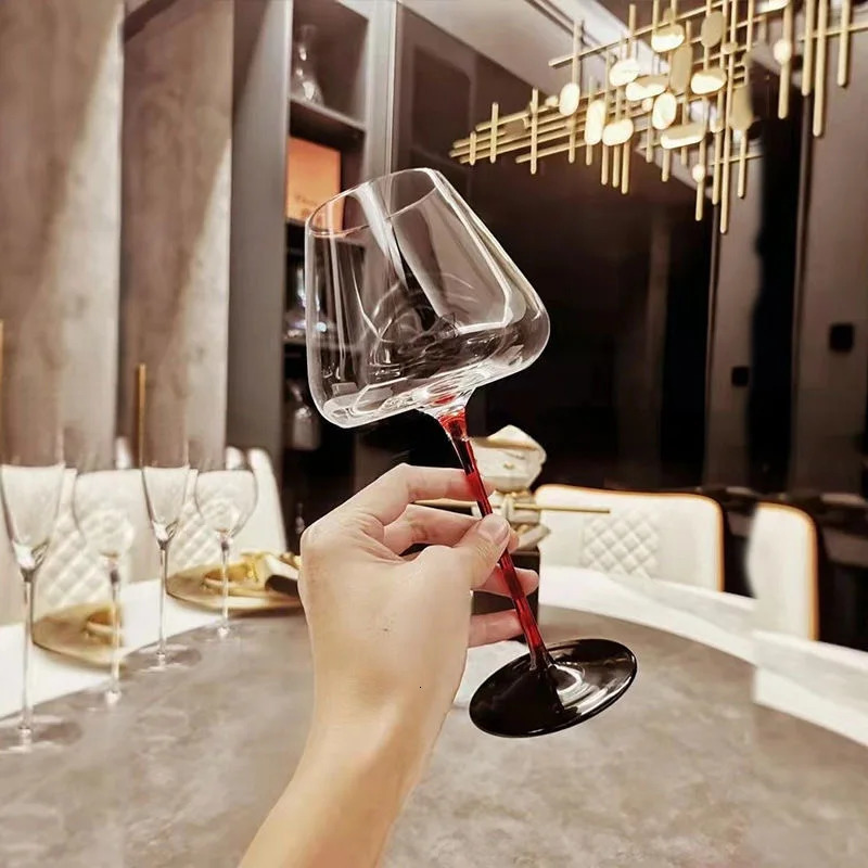 Red Wine Glasses High Wine Glass Set Home High Value Crystal Glass Burgundy Wine Glass High 720ml Large Capacity Bar Barware 240127
