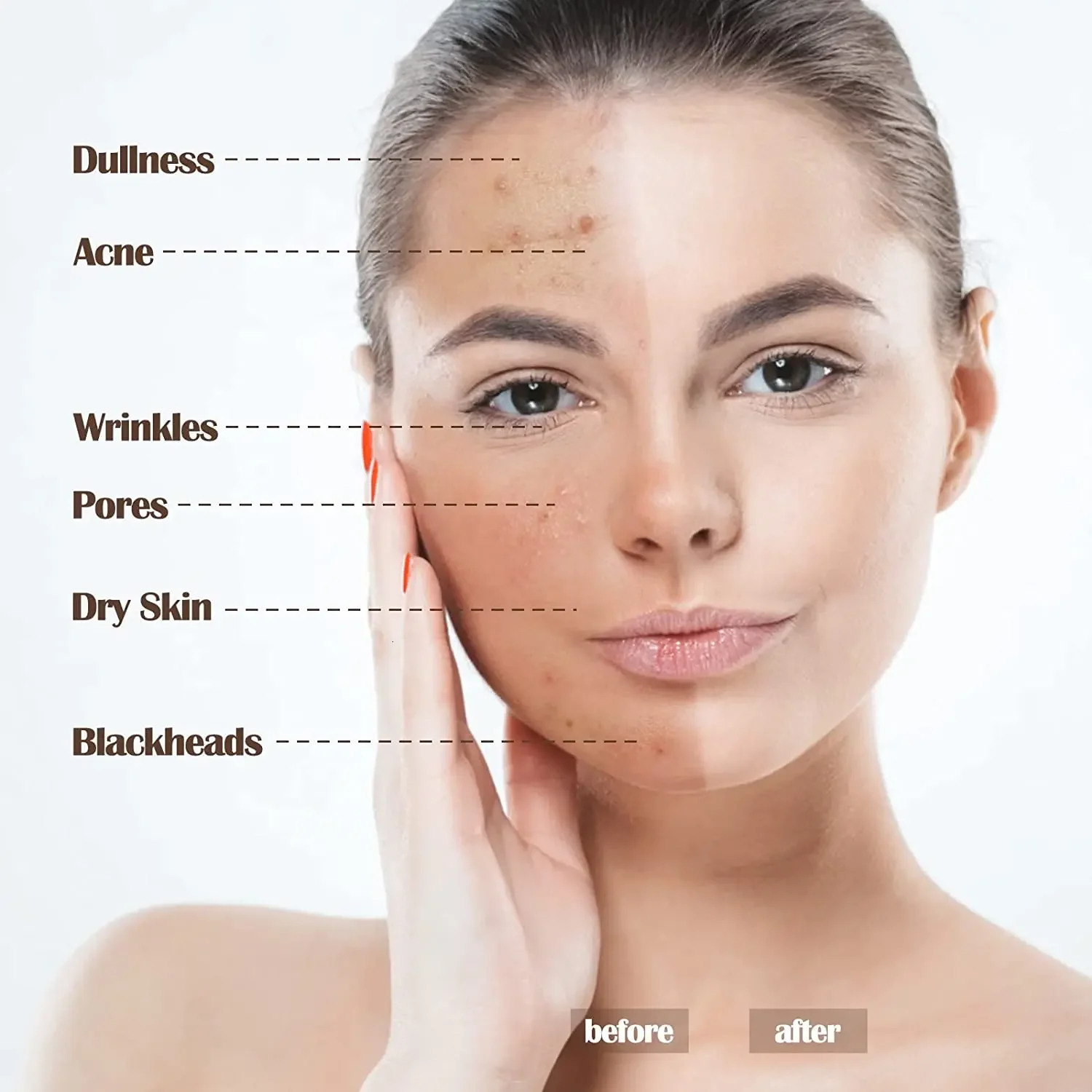 NOVO Compact Powder Foundation Korea Makeup Air Cushion BB Cream 2 In 1 Face Make Up Vegan 240202