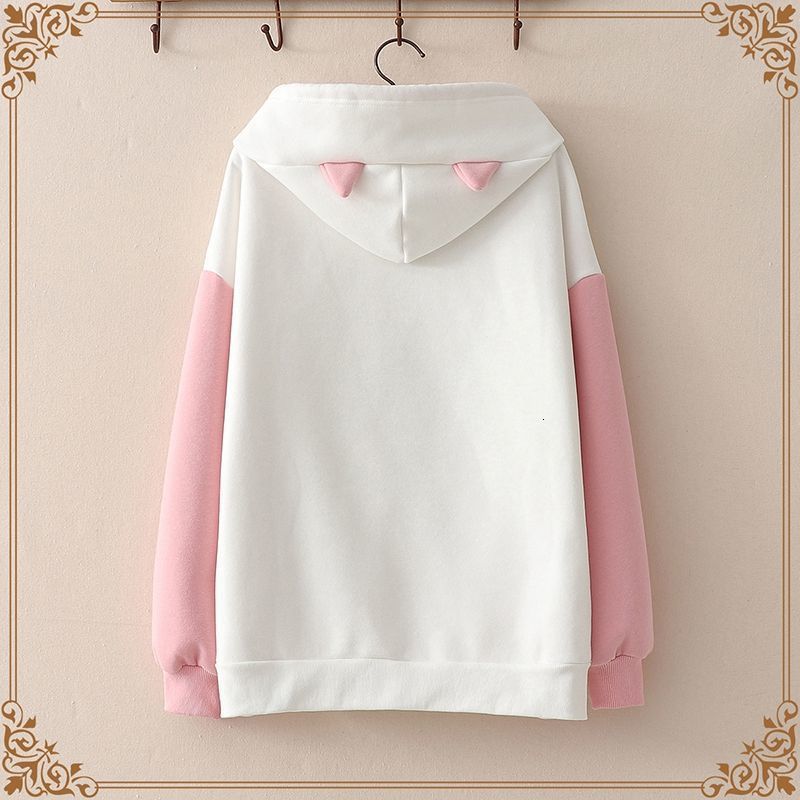 2023 autumn and winter new plush hoodie for female students Korean version loose ins trendy coat for girlfriends LJ200808