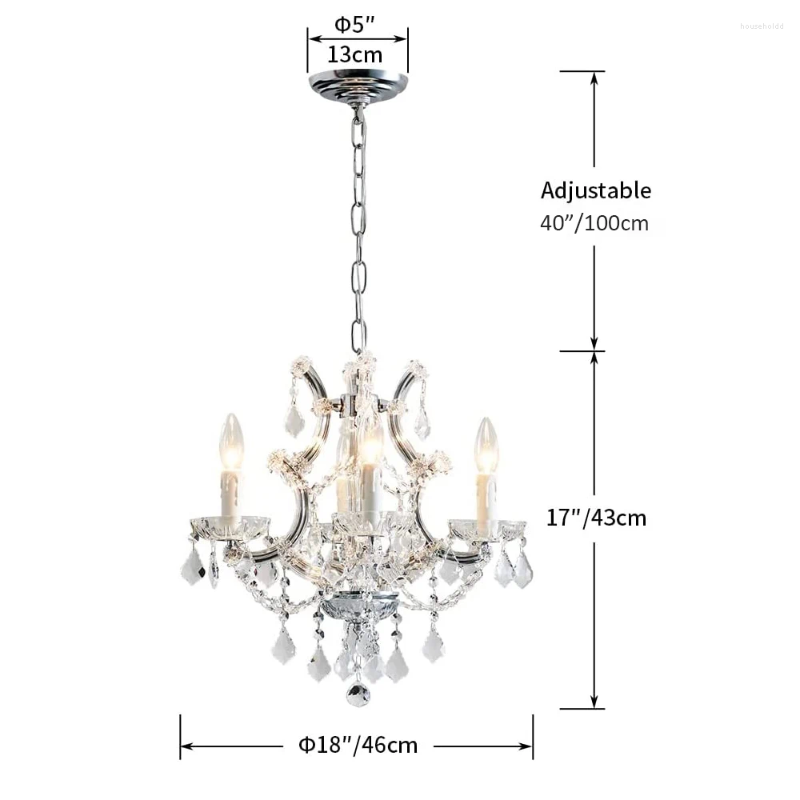 Europe Chandeliers Chandelier Crystal Ceiling For Loft Living Room Bedroom Kitchen Pendan Lamps Indoor Home Decor Fixture Lights