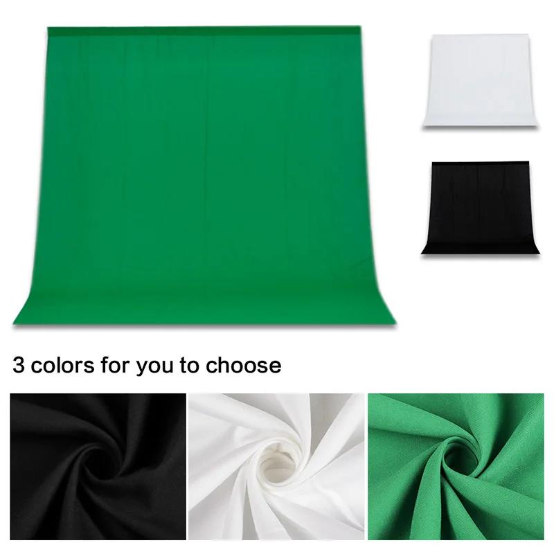 2M x 3M Backdrop Cloth Green Screen Chroma Key Terylene Textile Fabric White Background For Photo Studio Photograph Shooting Portrait Background Scree