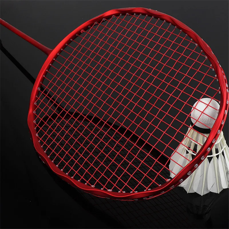 Badminton Rackets 1pcs Ultralight Badminton Racket Carbon Badminton Racquet Carbon Fiber Grips Offensive Defensive Training Racket With Bag 240122