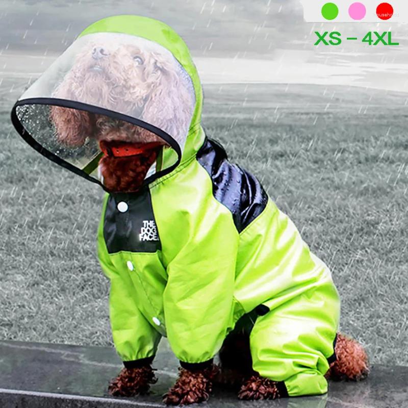 Dog Apparel Pet Raincoat Clothes Jumpsuit Waterproof Jacket Dogs Water Resistant For Coat