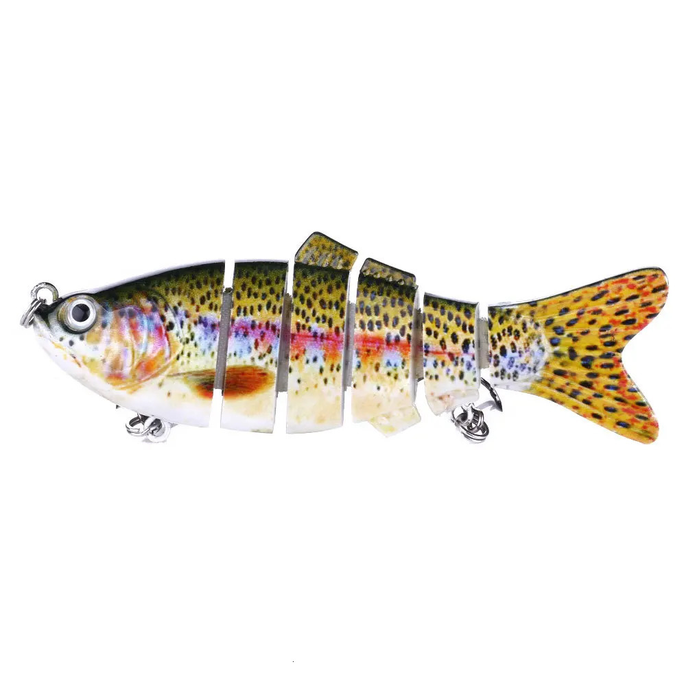 6 Pieces/set Fishing Lures Set With Box Multi Segments Jointed Hard Bait Wobblers Swimbait Crankbait Swim Bass For Pike Sinking 240119
