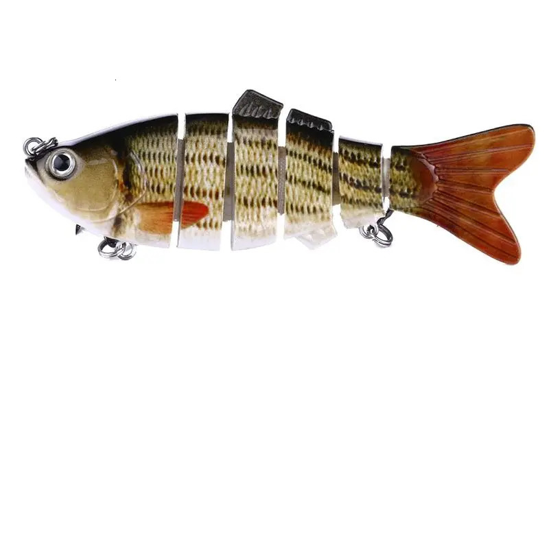 6 Pieces/set Fishing Lures Set With Box Multi Segments Jointed Hard Bait Wobblers Swimbait Crankbait Swim Bass For Pike Sinking 240119