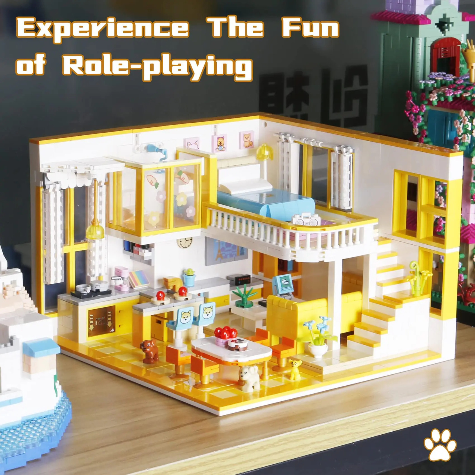 ToylinX 1048PCS Doggy House Building Blocks Creative Ideals Building Blocks Gift for Girls or Adults to Play with Friends 240131