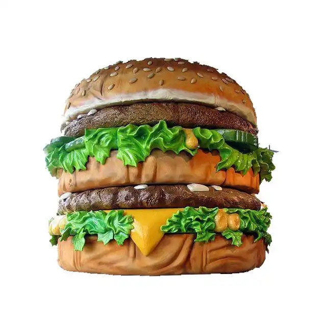 wholesale Bespoke 6m 20ft high Giant Inflatable Hamburger Inflatable Food Models With Factory Price For Burger Shop Advertising