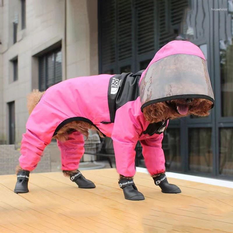 Dog Apparel Pet Raincoat Clothes Jumpsuit Waterproof Jacket Dogs Water Resistant For Coat