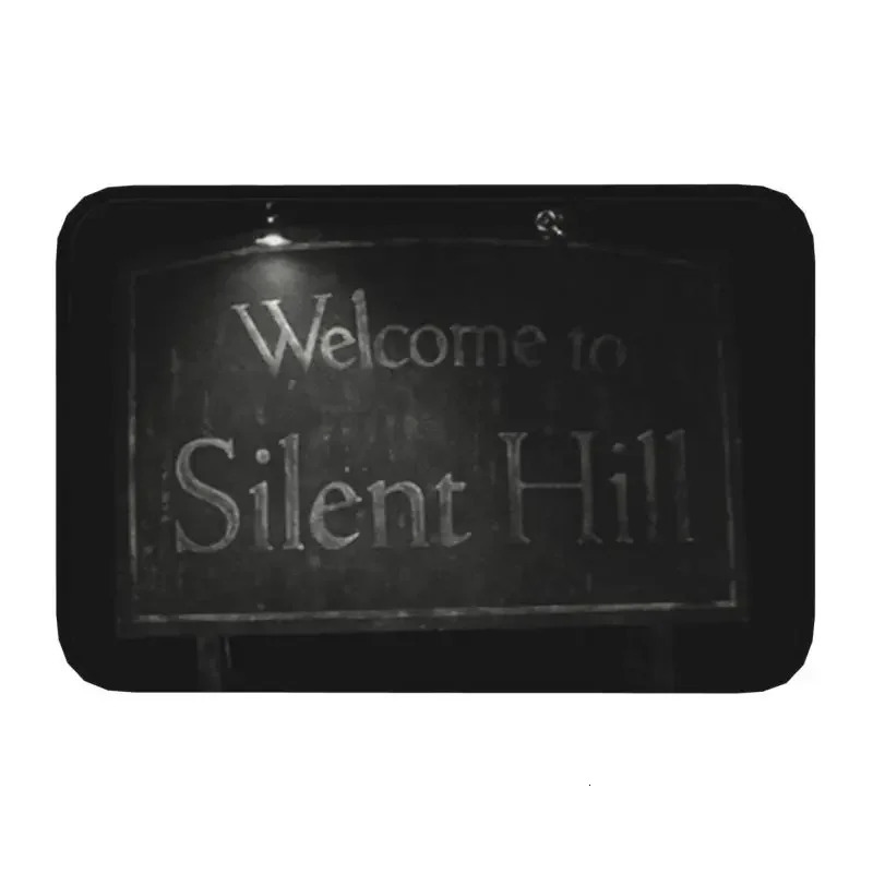 Welcome To Silent Hill Entrance Doormat AntiSlip Front Door Mat Home Decoration Bathroom Floor Carpet for Living Room 240131