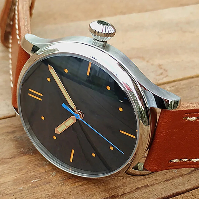 Fashion Vakuy Quartz Watch Italian Navy VH31A Movement Luminous Waterproof Leather Sapphire Glass Stainless Steel Men S Watch 240125