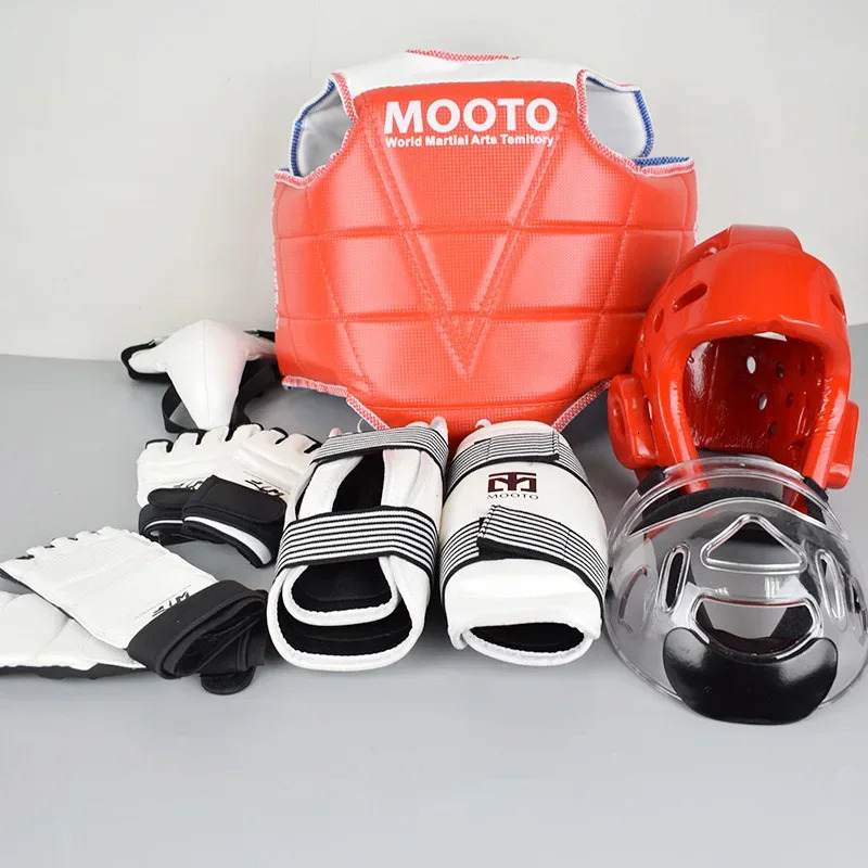 8pcs Full Set Taekwondo Protective Gear Actual Combat Equipe Thick Competition Martial Arts Combat Protector Set Gear Training 240131