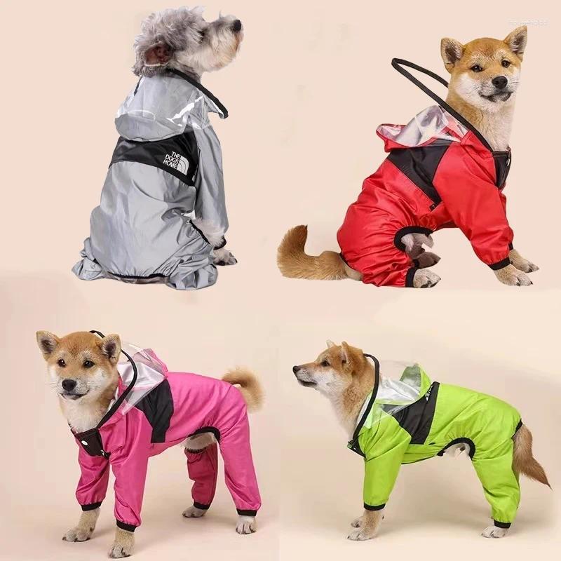 Dog Apparel Pet Raincoat Clothes Jumpsuit Waterproof Jacket Dogs Water Resistant For Coat