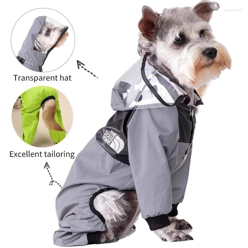 Dog Apparel Pet Raincoat Clothes Jumpsuit Waterproof Jacket Dogs Water Resistant For Coat