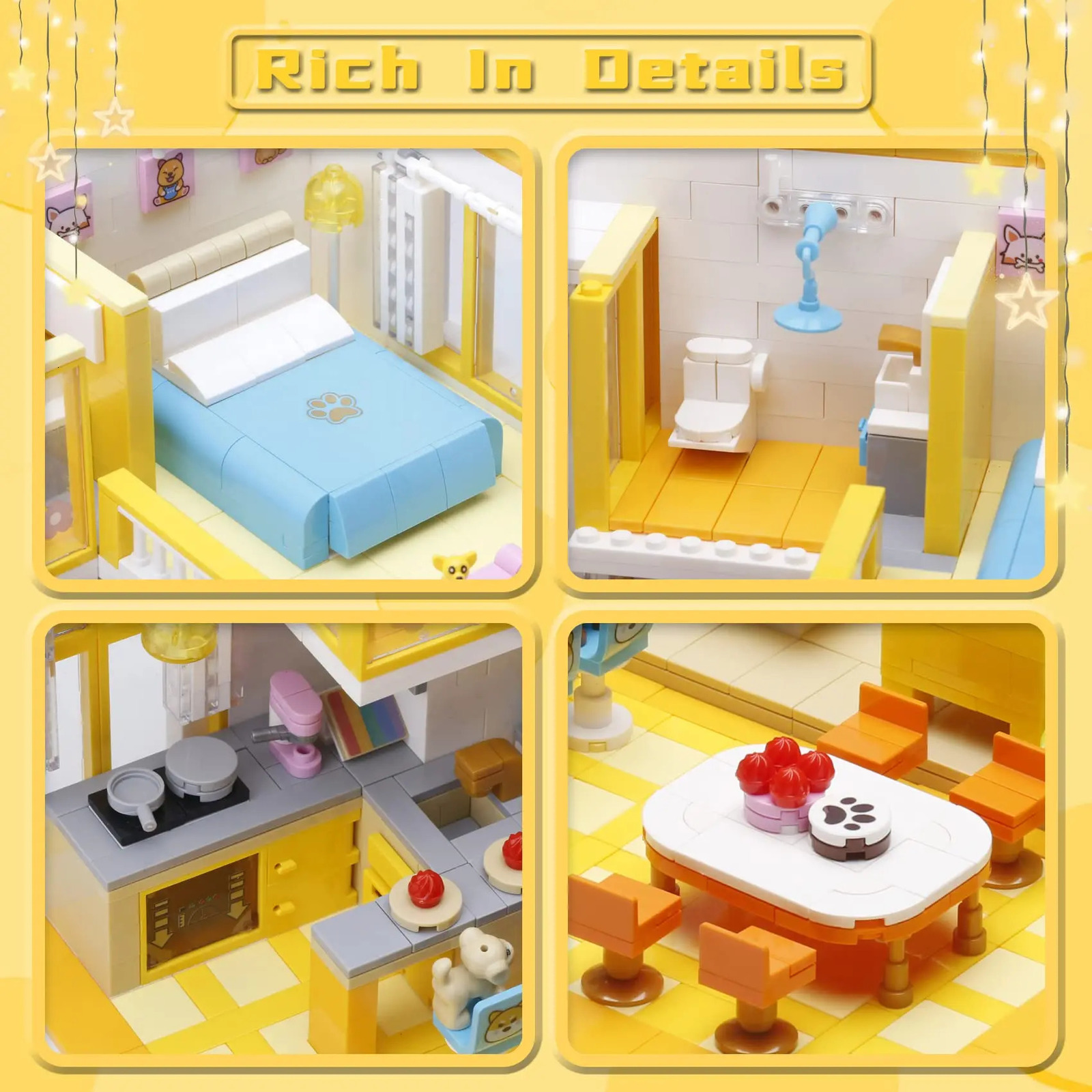 ToylinX 1048PCS Doggy House Building Blocks Creative Ideals Building Blocks Gift for Girls or Adults to Play with Friends 240131