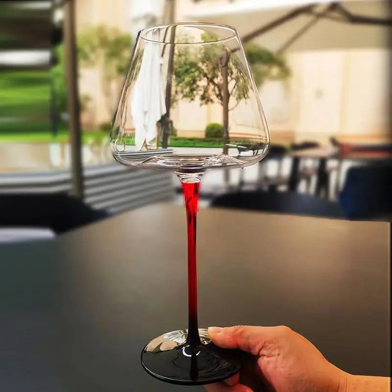 Red Wine Glasses High Wine Glass Set Home High Value Crystal Glass Burgundy Wine Glass High 720ml Large Capacity Bar Barware 240127