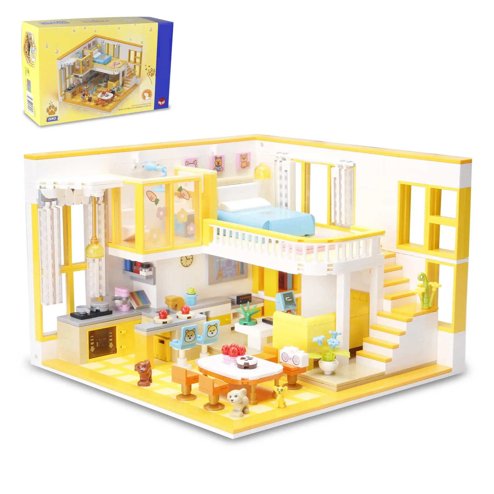 ToylinX 1048PCS Doggy House Building Blocks Creative Ideals Building Blocks Gift for Girls or Adults to Play with Friends 240131