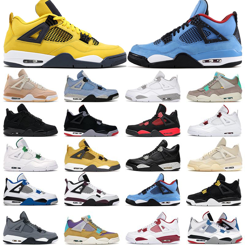 University Blue 4 men women 4s Basketball Shoes white guava ice oreo sail noir metallic purple black cat bred shimmer cactus jack sneakers