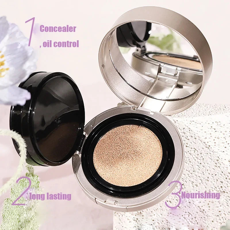 NOVO Compact Powder Foundation Korea Makeup Air Cushion BB Cream 2 In 1 Face Make Up Vegan 240202