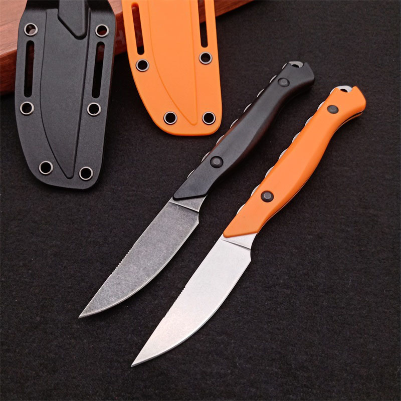 2Models 15700 Flyway Fixed Blade Knife 2.7" CPM-154 Satin Blade Orange G10 Handles Outdoor Survival Hiking Self-Defense EDC Tactical Knives 15017 15500 Tools