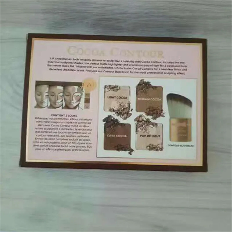 Face Contouring Powder Eyeshadow Palette 4 Colors Highlighter Bronzer Concealer Waterproof Brown Contour Repair Makeup Cosmetics 240129