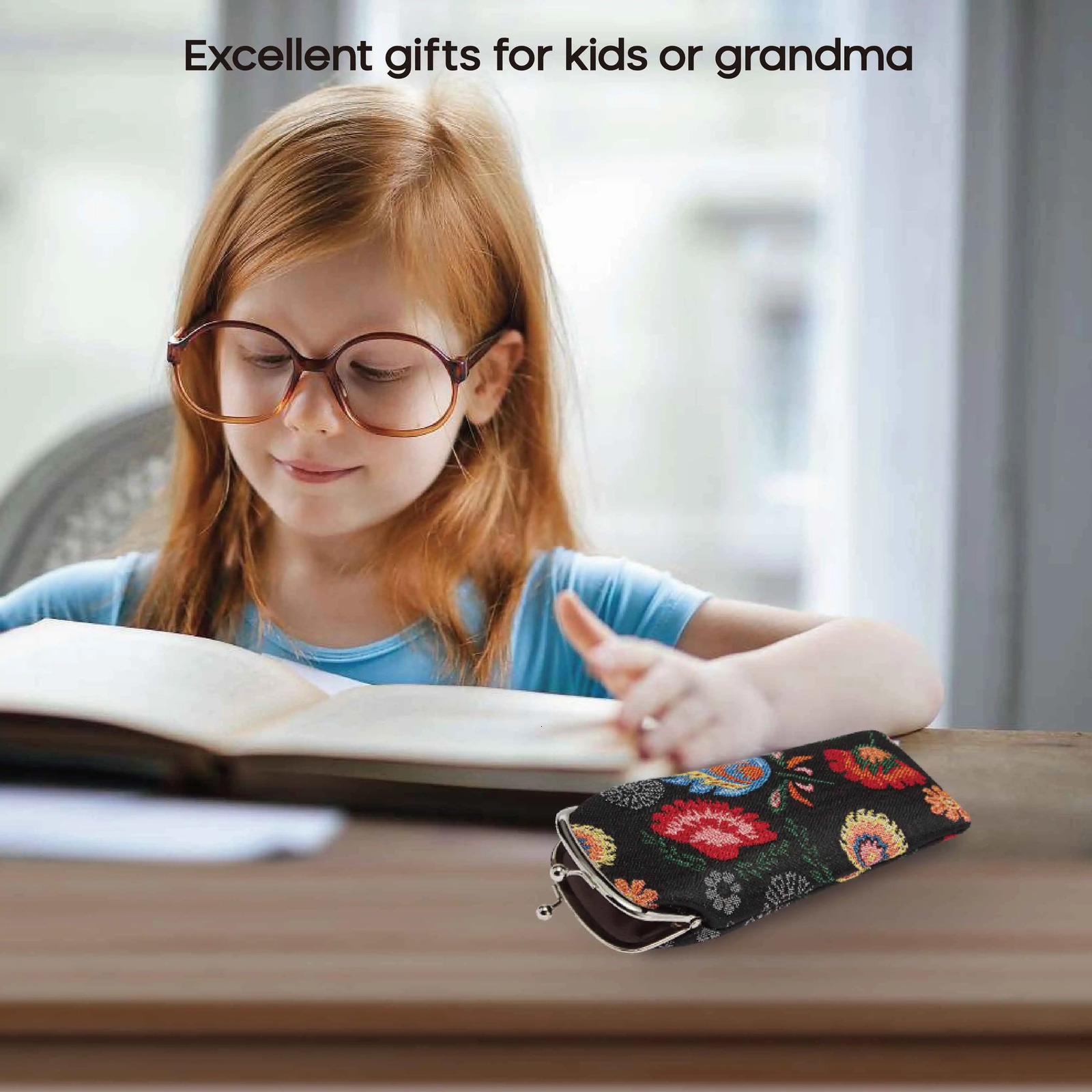 SAJA Glasses Case Womens Sunglasses Case Garden Flower Tapestry Bag Pouch Wallet Cases for Glasses Kids Childrens glasses case 240118