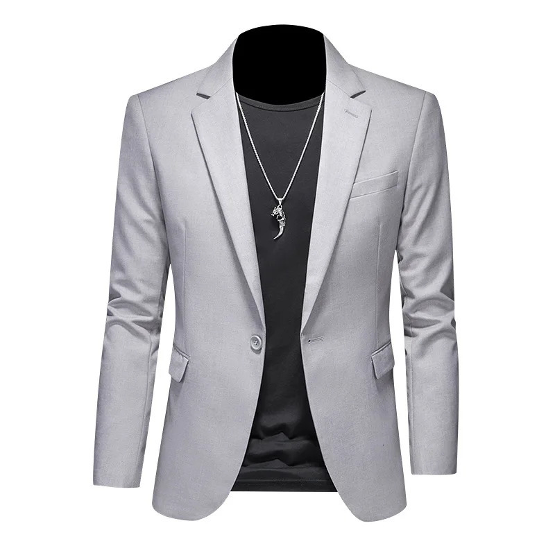Fashion Mens Business Casual Blazer Black White Red Green Solid Color Slim Fit Jacket Wedding Groom Party Suit Coat M-6XL 240126
