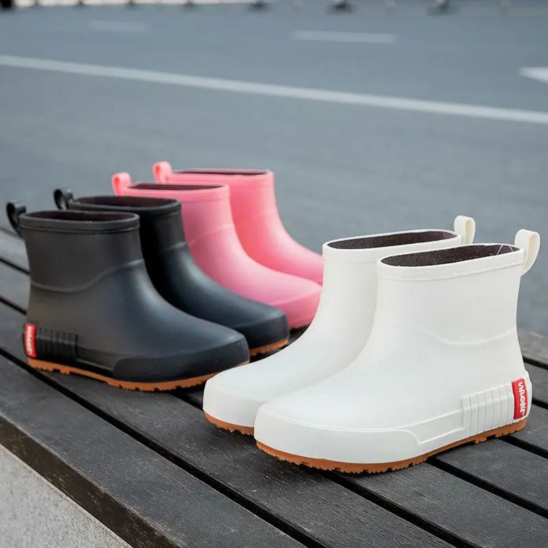 Women Rain Boots Slip-on High Quality Water Boots Waterproof Shoes Womens Rubber Rainboot Garden Galoshes Non-Slip Boots 240125