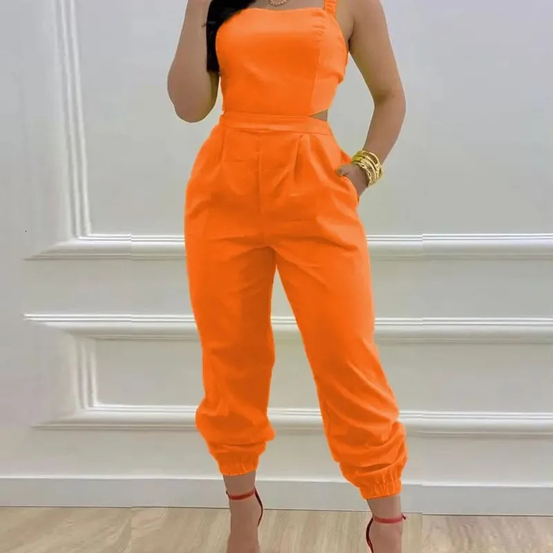 Spring/Summer Fashion Strap Print Jumpsuit Feminino Open Back Lace Up Jumpsuit Mono Elegante Mujer Woman Rompers Bodysuit 240129