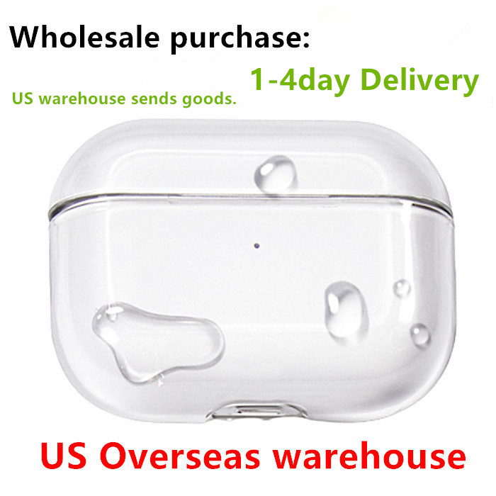 USA Stock For Airpods pro 2 air pods 3 Max Earphones airpod Bluetooth Headphone Accessories Solid Silicone Cute Protective Cover Wireless Charging Shockproof Case
