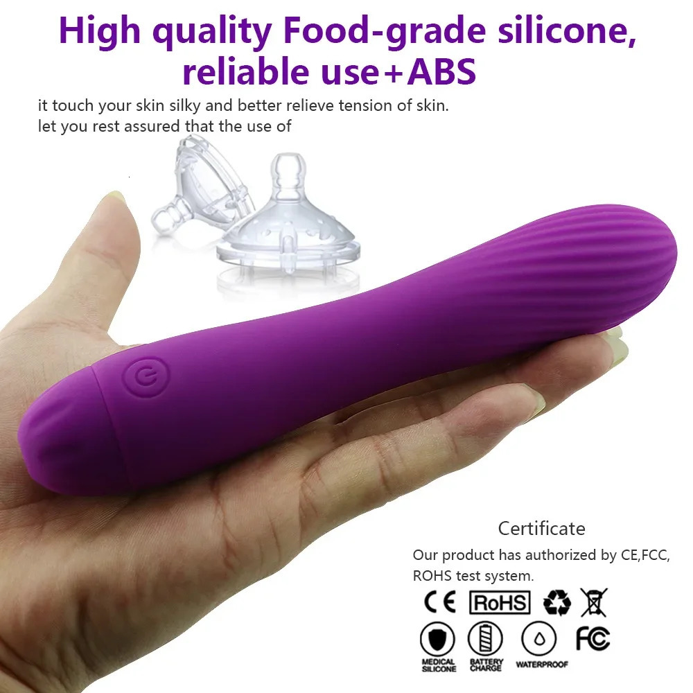 Bullet Vibrator Ator for Women Vagina Gspot Massager Clitoris Stimulator Silicone Dildo Vibrating AV Stick Adult Sex Toy 240202