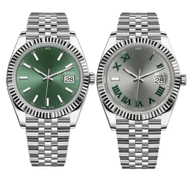 watch for men women high quality automatic movement 36mm 41mm watches stainless steel strap luxury Couples dating watchs waterproof blue green Wristwatches