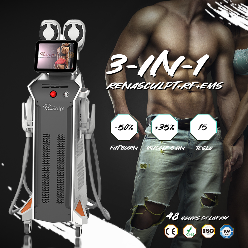 4 Handle Emslim Neo RF Body Shaping HIEMT Machine Electrical Muscle Trainning Fat Burnning Body Massage EMS Fitness Equipment