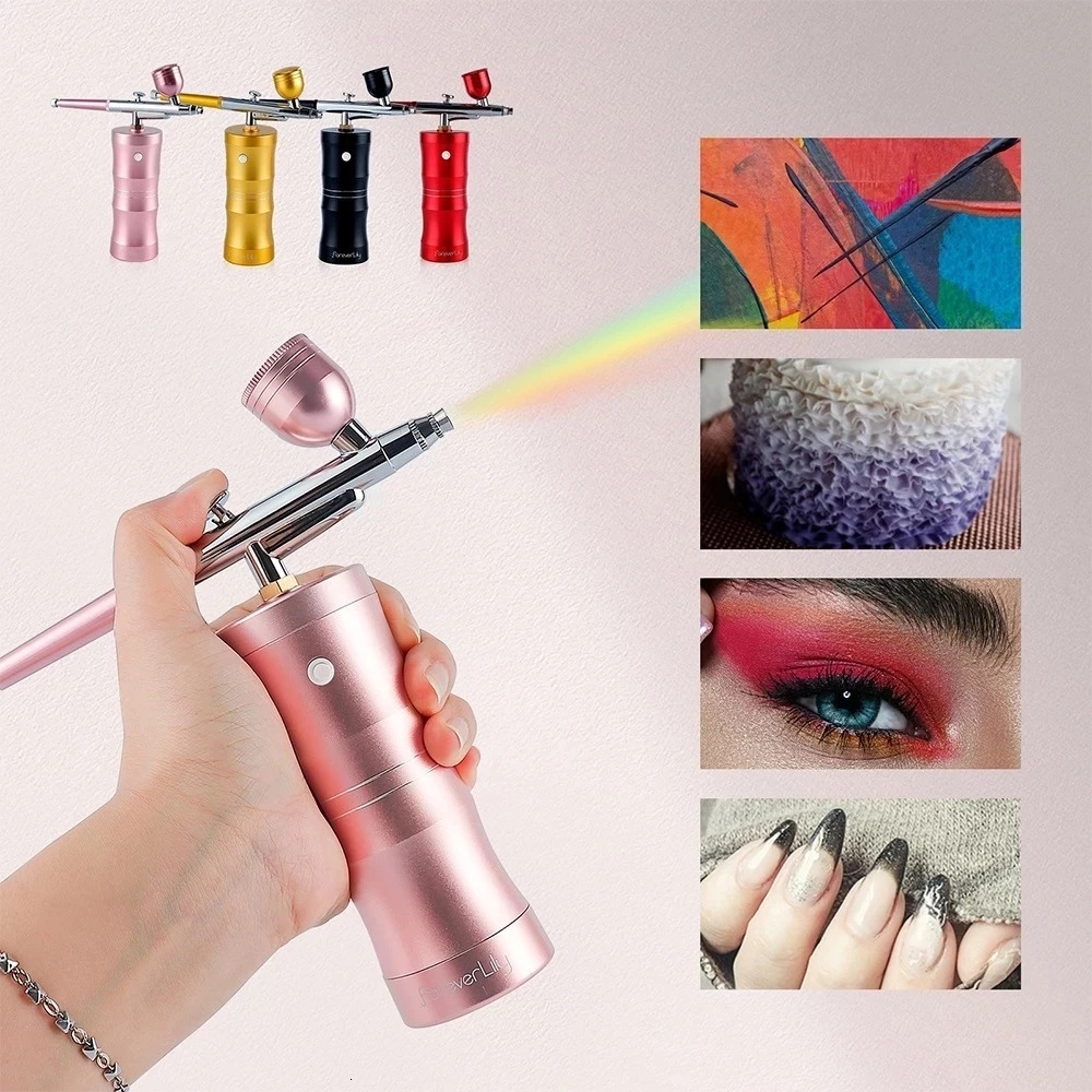 Professional Nail Airbrush Kit Or Compressor Multi-Purpose Mini Airbrush Nail Manicure For Makeup Tattoo Body Painting Spray240129