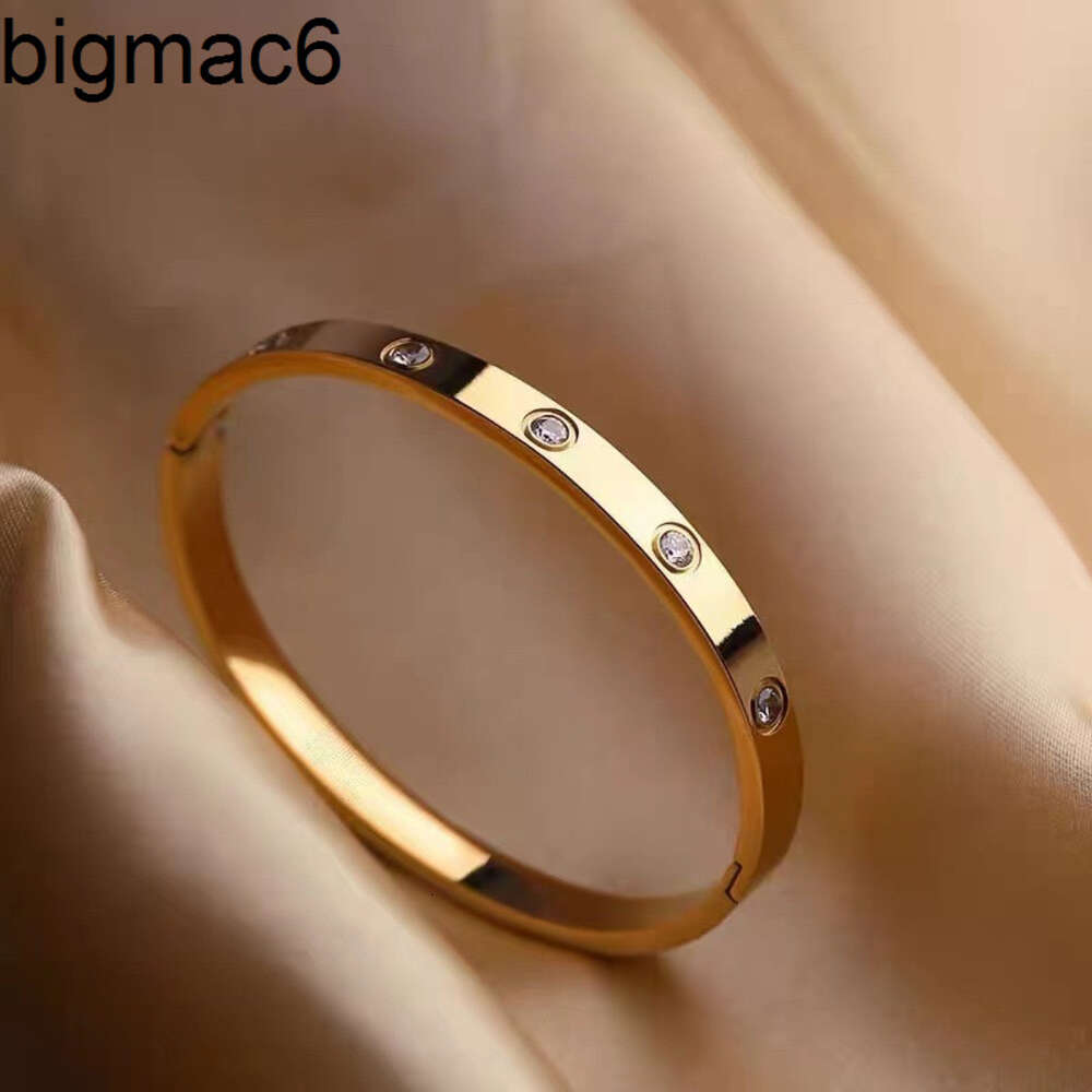 Top Designer Screw Bracelet Fashion Luxury Jewelry Bangle cartleerrbracelet 18K Rose Gold Silver gold bracelet Steel Diamond bangles Bracelets for Men Women