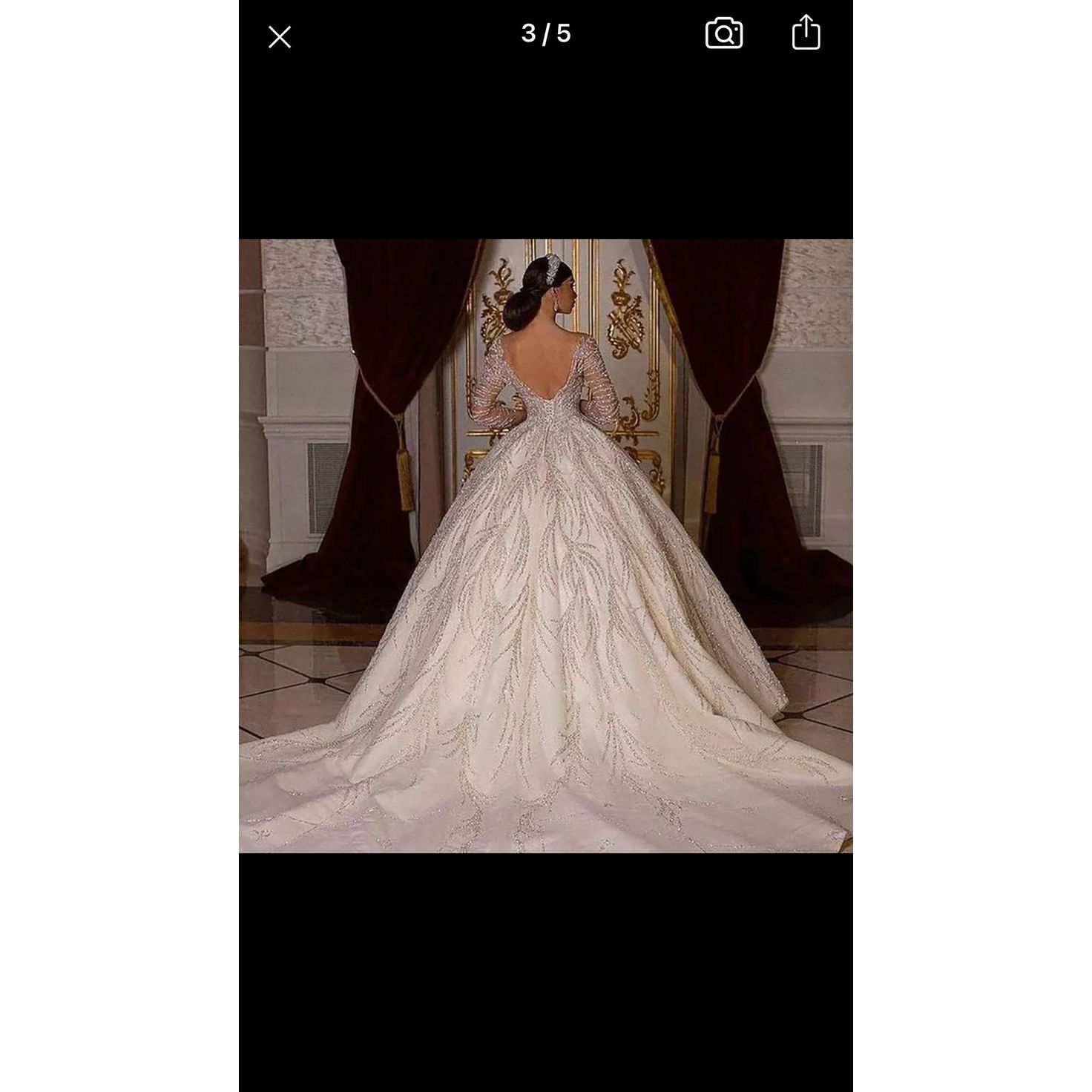 Crystal Ball Gown Dresses Scoop Neck Illusion Long Sleeves Wedding Dress Rhies Designer Bridal Gowns 0914