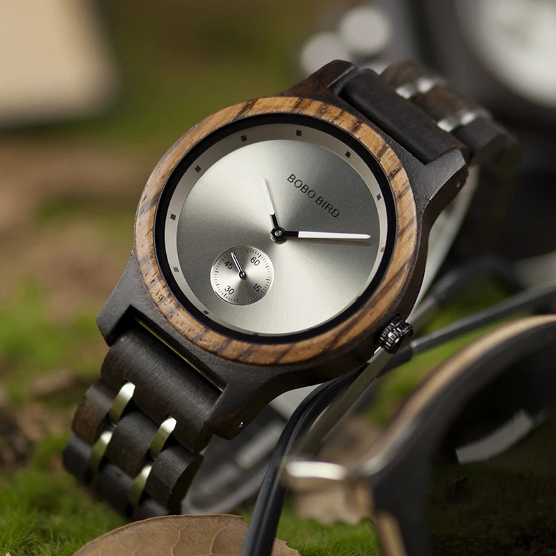 BOBO BIRD Wooden Watches Men Lovers's Timepieces Wood Metal Bracelet Quartz Watch relogio masculinoin Wholesale montre homme 240125